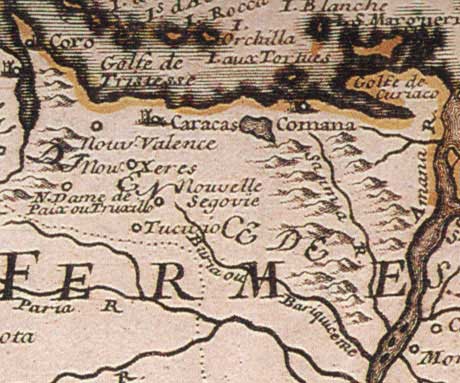Mapa de N de fer de 1702