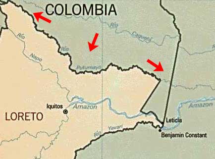 Ríos Putumayo, Napo y Amazonas