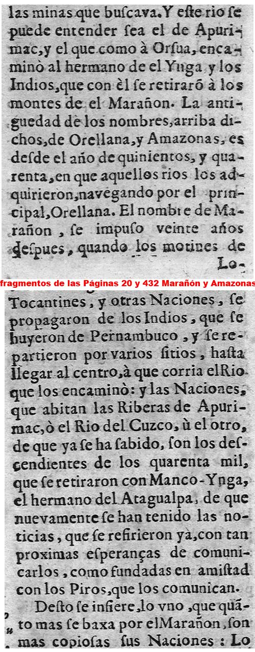 Frgmentos del Marañón y el Amazonas del padre Jesuita Manuel Rodriguez