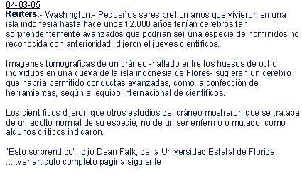Artículo sobre pequeños seres